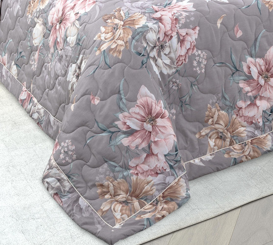 Постельное белье с одеялом Королевское искушение (Текс-Дизайн) "Мгновение", Зима-Лето, 1.5-спальный, перкаль, на молнии (1579Ч203883)