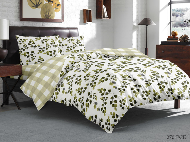 Постельное белье Cleo "Pure Cotton 270-PCE", 2-спальный, поплин (20/270-PCE)