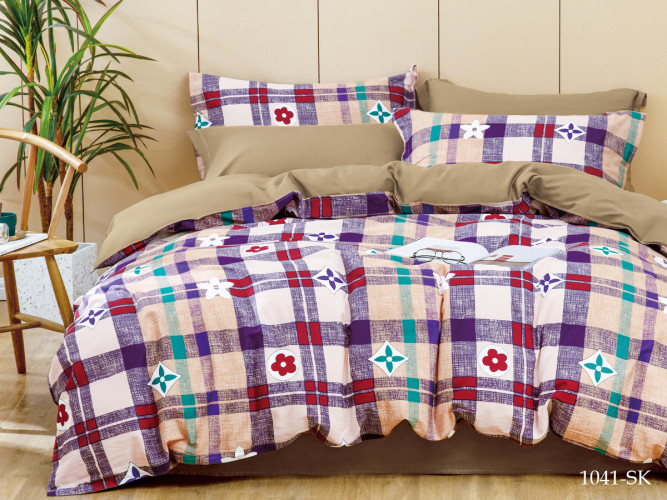 Постельное белье Cleo "Satin de Luxe 1041-SK", семейный, сатин, на молнии (41/1041-SK)