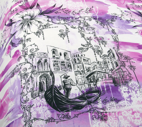 Постельное белье Королевское искушение (Текс-Дизайн) "Прогулка по Венеции 1", семейный, перкаль (6250П208021)