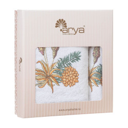 Набор полотенец Arya Home "Orino", подарочные, 30x50, 50x90, 70x140, махровая ткань, 3 шт (8680943092120)
