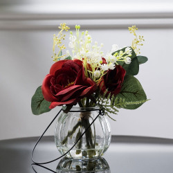 Искусственные цветы Arya в вазе Rose Leave Бордовый