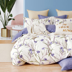 Постельное белье Cleo "Satin de Luxe 824-SK", 2-спальный, сатин, на молнии (22/824-SK)