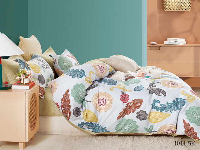 Постельное белье Cleo "Satin de Luxe 1044-SK", евро, сатин, на молнии (31/1044-SK)