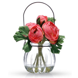 Искусственные цветы Arya в вазе Peony Розовый, желтый