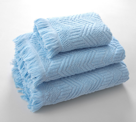 Полотенце Comfort Life (Текс-Дизайн) "Бавария светло-голубой", для ванной, 70x140, махровая ткань (БврСг7014050)