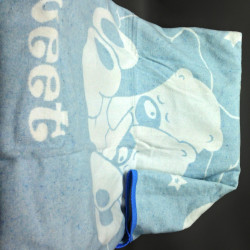 Одеяло  Vladi &quot;Сони&quot;, 100x140, байковое (Сони бело-голубое)