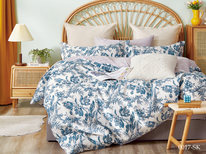 Постельное белье Cleo "0017-SK", евро, сатин, на молнии (CLEO-SK-31/0017)