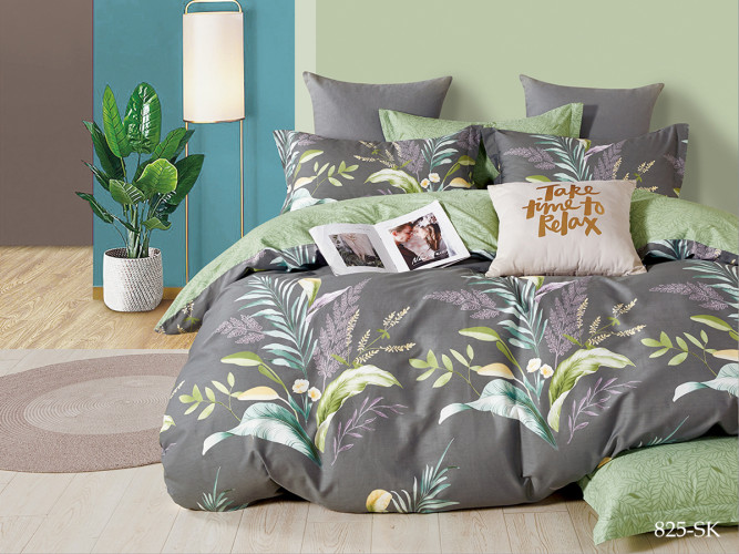 Постельное белье Cleo "Satin de Luxe 825-SK", 2-спальный, сатин, на молнии (22/825-SK)