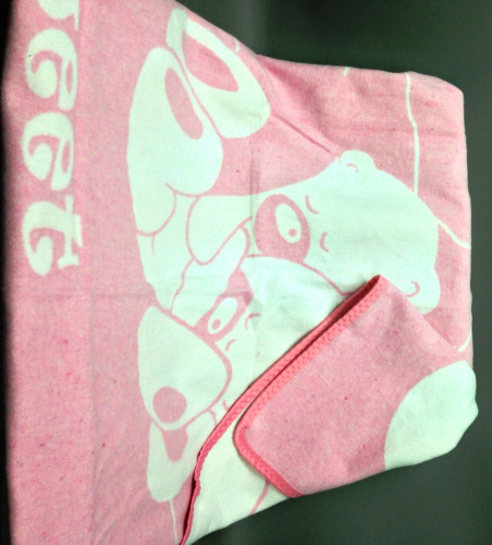 Одеяло  Vladi "Сони", 100x140, байковое (Сони бело-розовое)