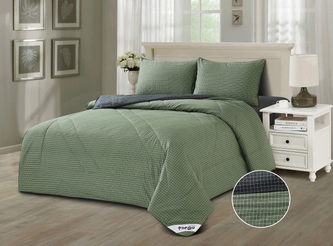 Постельное белье с одеялом Tango (Танго), семейный, сатин (W500-68 код1184)