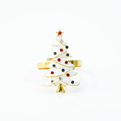 Кольца для салфеток Arya 4 Пр. White Tree Золотистый, Белый