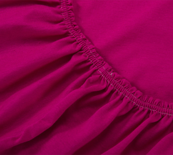 Простыня Текс-Дизайн "Бордовый", 90x200, трикотаж, на резинке (Р510Тбор)