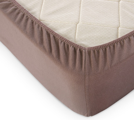 Простыня Текс-Дизайн "Мокко", 200x200, трикотаж, на резинке (ш200200мок)