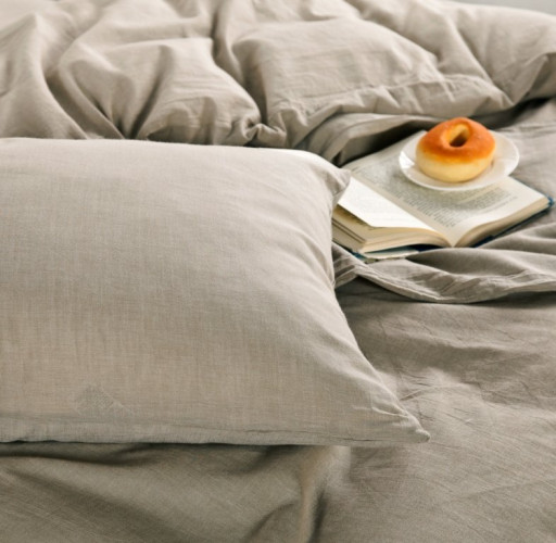 Постельное белье Valtery "LE-01", 2-спальный, лён с хлопком (LE-01-1251)