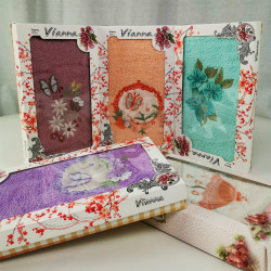 Набор полотенец Vianna (Вианна) &quot;Vianna&quot;, подарочные, 50x90, махровая ткань (8436)