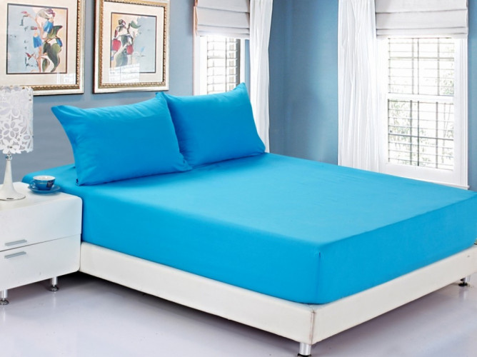 Простыня Valtery, 180x200, джерси, на резинке (B-1475)