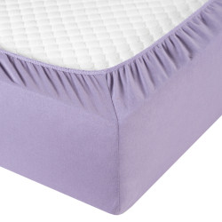 Простыня Valtery "PT purple", 160x200, трикотаж, на резинке (PT purple-1368)