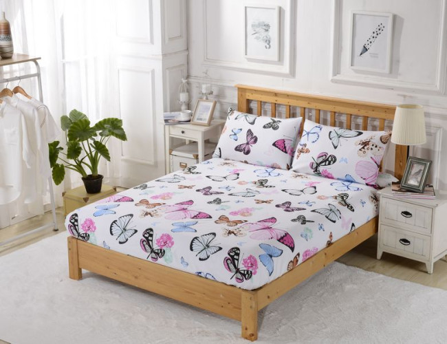 Простыня Valtery "PCT-R-279", 160x200, сатин, на резинке (PCT-R-279-1784)