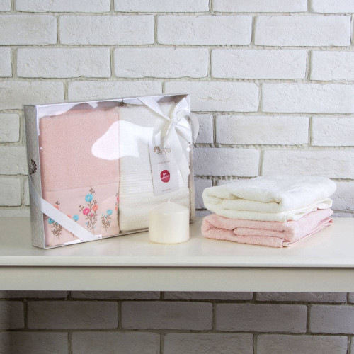 Набор полотенец Arya Home "Mia", подарочные, 50x90, бамбук, 2 шт (8680943039156)