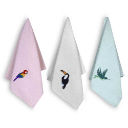 Набор полотенец Arya Home "Тукан", кухонные, 30x50, хлопок, 3 шт (8680943096500)