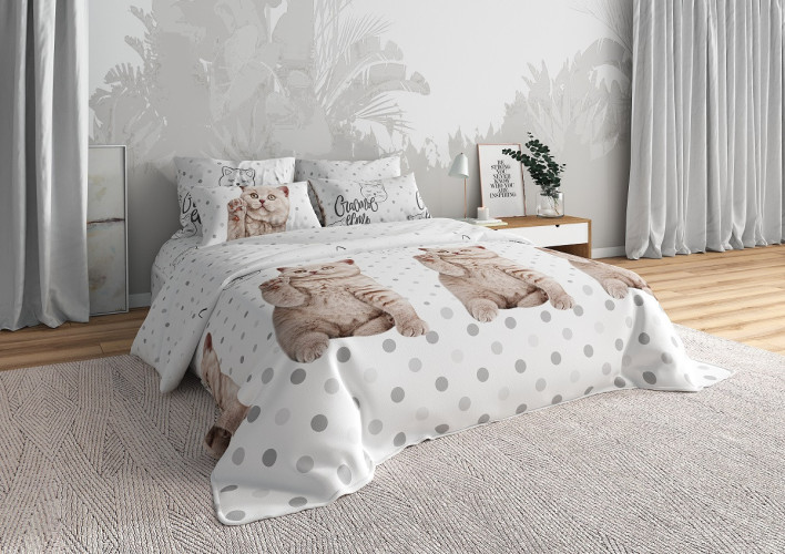 Постельное белье Valtery "Пушистое счастье", семейный, бязь (0454-1-1255)