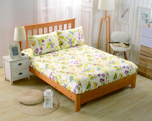 Простыня Valtery "PCT-R-223", 160x200, сатин, на резинке (PCT-R-223-1784)