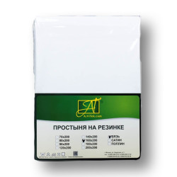 Простыня AlViTek (АльВиТек), 90x200, бязь, на резинке (ПР-ПО-Р-090-БЕЛ)