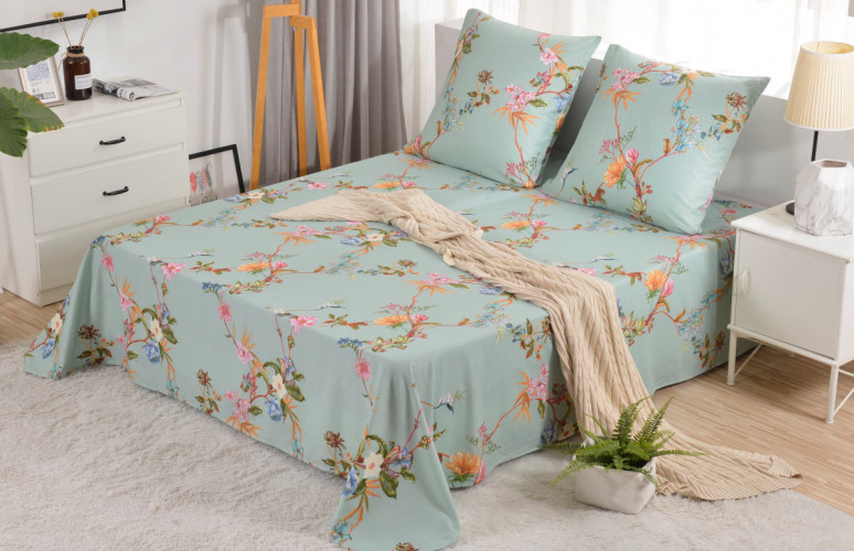 Простыня Valtery "PCT-R-315", 90x200, сатин, на резинке (PCT-R-315-1783)