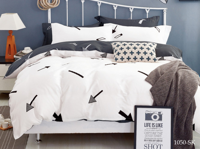 Постельное белье Cleo "Satin de Luxe 1051-SK", евро, сатин, на молнии (31/1051-SK)