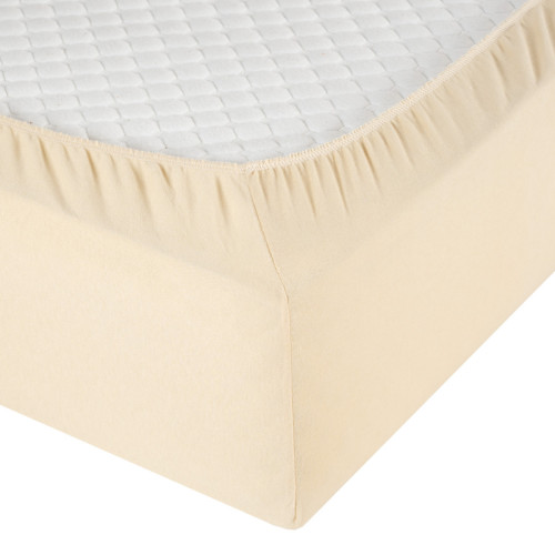 Простыня Valtery "PT cappuccino", 200x200, трикотаж, на резинке (PT cappuccino-1428)