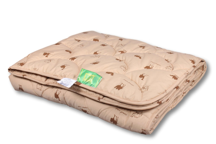Одеяло легкое AlViTek (АльВиТек) "САХАРА-Стандарт", 140x205, верблюжья шерсть, стеганое (ОТВ-О-15)