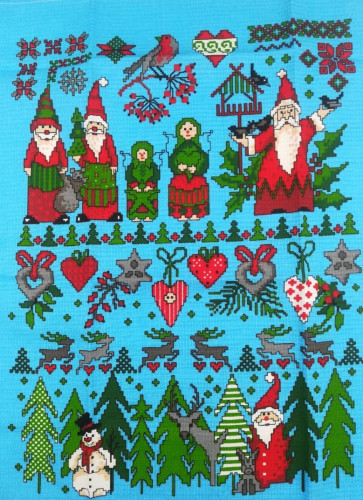 Набор полотенец вафельных Valtery "НОВОГОДНЯЯ СКАЗКА", 50x60, хлопок, 3 шт (0678-1-1498)