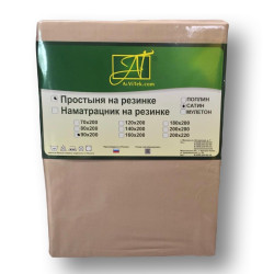 Простыня AlViTek (АльВиТек), 160x200, сатин, на резинке (ПР-СО-Р-160-МОК)