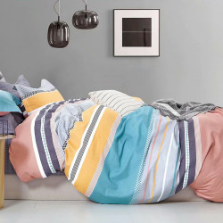 Постельное белье Cleo "Satin de Luxe 805-SK", евро, сатин, на молнии (31/805-SK)