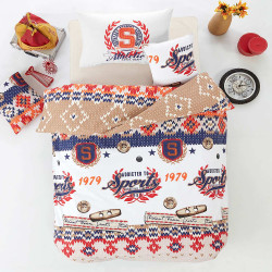 Постельное белье Arya Home "Athletic", 1.5-спальный, ранфорс, печатное (8680943061195)