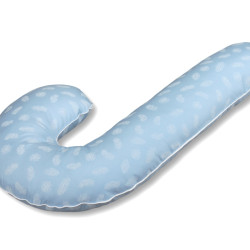 Подушка AlViTek (АльВиТек) &quot;Для беременных J&quot;, 35x280, тик, холфит-шарики (ПДБ-J-ТХ)