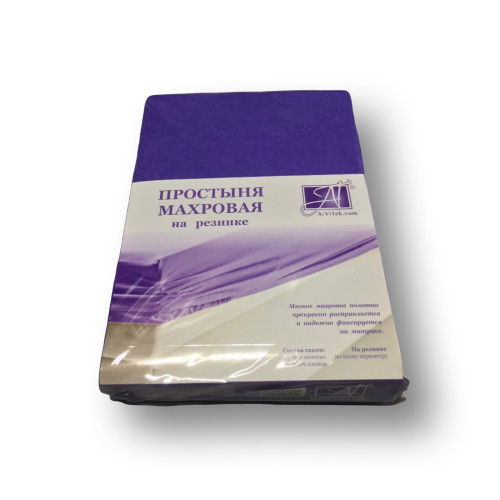 Простыня AlViTek (АльВиТек), 200x200, махровая ткань, на резинке (ПМР-ФА-200)