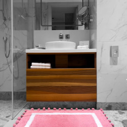 Коврик Arya Home &quot;Pompom&quot;, для ванной, 60x90, хлопок (8680943108494)