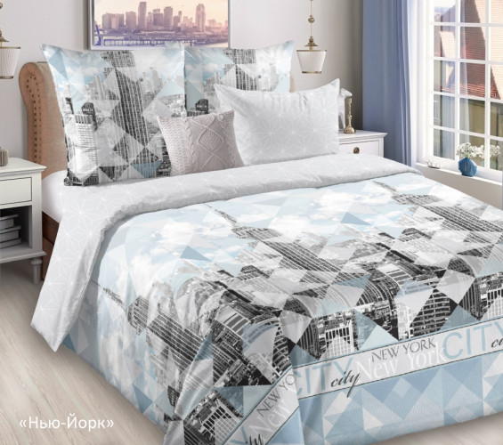 Постельное белье Valtery "Нью-Йорк", 2-спальный, бязь (941-1-1251)