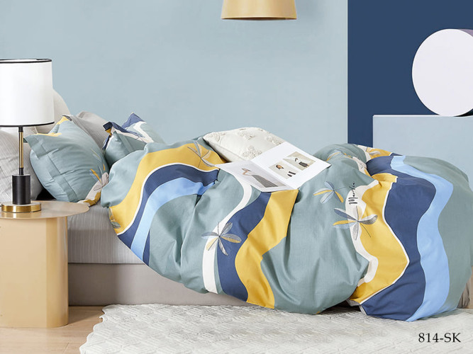 Постельное белье Cleo "Satin de Luxe 814-SK", евро, сатин, на молнии (31/814-SK)