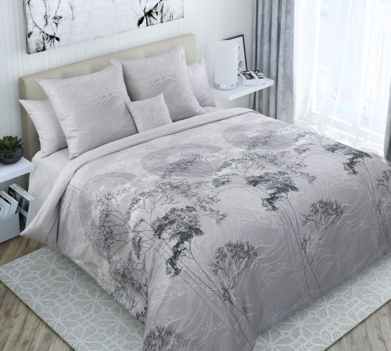 Постельное белье Королевское искушение (Текс-Дизайн) "Каллиграфия 2", семейный, сатин, на молнии (Н6239209222)