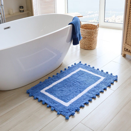 Коврик Arya Home "Pompom", для ванной, 60x90, хлопок (8680943108500)