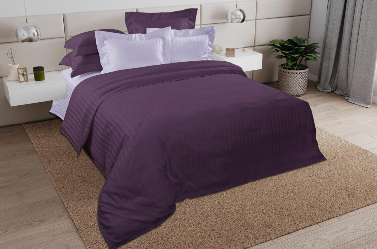 Постельное белье Королевское искушение (Текс-Дизайн) "Ежевичная пастила", евро макси, страйп-сатин, на молнии (8326WЯ1712)