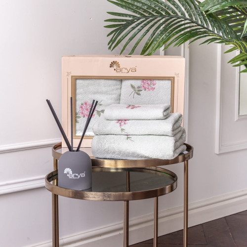 Набор полотенец Arya Home "Mira", подарочные, 30x50, 50x90, 70x140, хлопок, 3 шт (8680943110183)