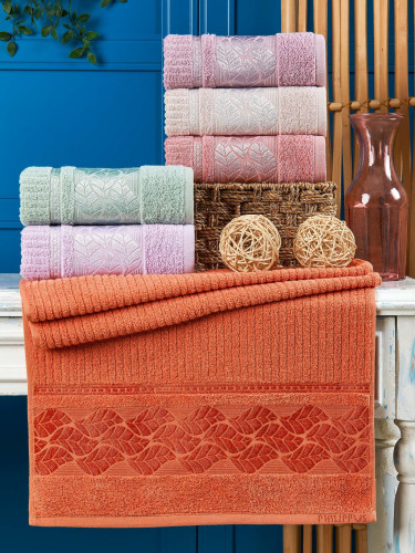 Набор полотенец PHILIPPUS "DUHA", 50x90, махровая ткань, 6 шт (PHILIPPUS-12090)