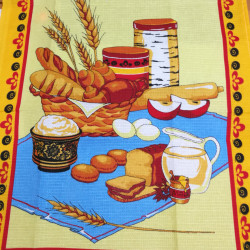 Набор полотенец вафельных Valtery "Хлеб соль", 50x60, хлопок, 3 шт (4718-4-1498)