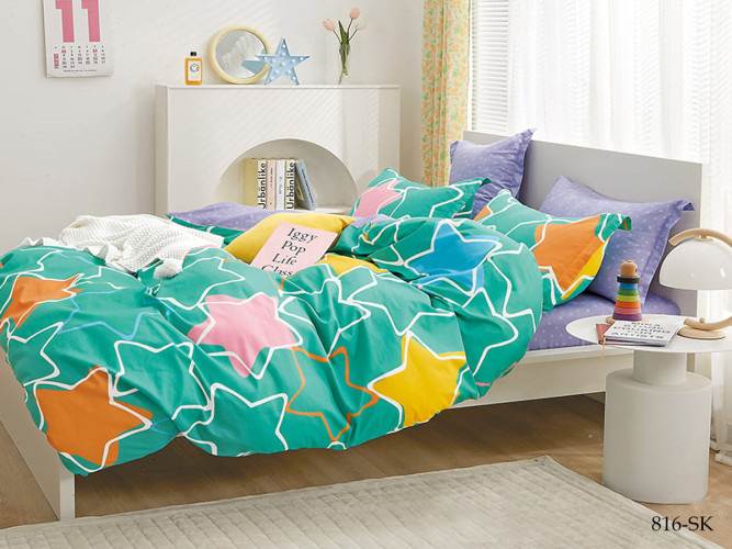 Постельное белье Cleo "Satin de Luxe 816-SK", евро, сатин, на молнии (31/816-SK)