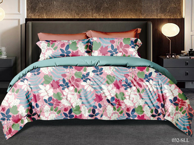 Постельное белье Cleo "Satin euro max 032-SLL", евро, сатин, на молнии (32/032-SLL)