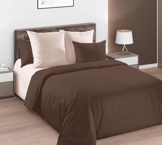 Постельное белье Королевское искушение (Текс-Дизайн) "Шоколадный пломбир", евро макси, перкаль (8210ЕН70230)